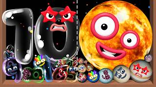 Numberblock Balls Drop Merge NUMBERS .vs PLANETS 🤩 New Game 2048  - ASMR Puzzle Gameplay Android/iOS screenshot 3