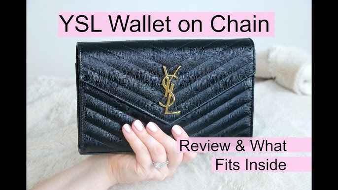 Ways to wear YSL Medium Monogram Matelasse Wallet on Chain 