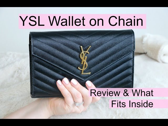 Ysl saint laurent MONOGRAM ENVELOPE CHAIN wallet on chain WOC small review  & first impression & WIMB 