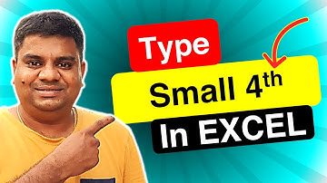 How to make th Small in Excel - ( Superscript in Excel )