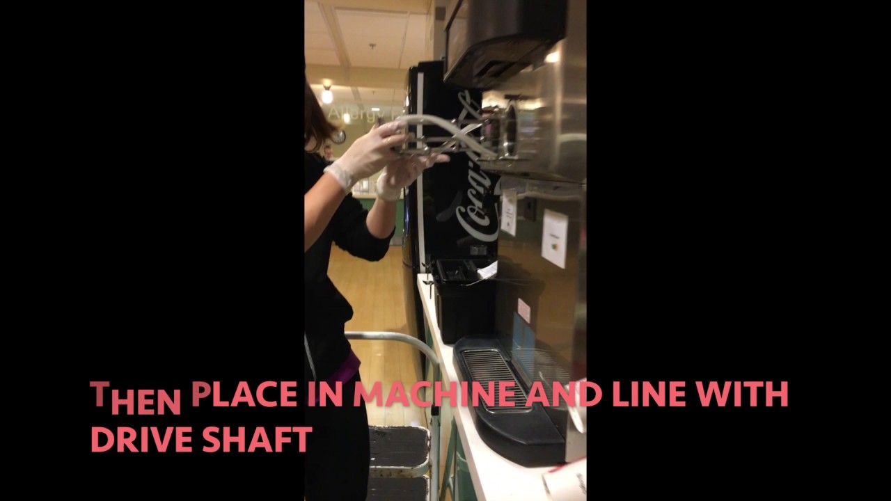 Cleaning the Frozen Yogurt Machine