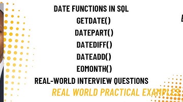 Date Functions in SQL | Must-Know Interview Questions with GETDATE(), DATEPART, DATEDIFF, DATEADD
