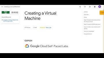 Creating a Virtual Machine GSP001 Google Cloud Ready Facilitator Program