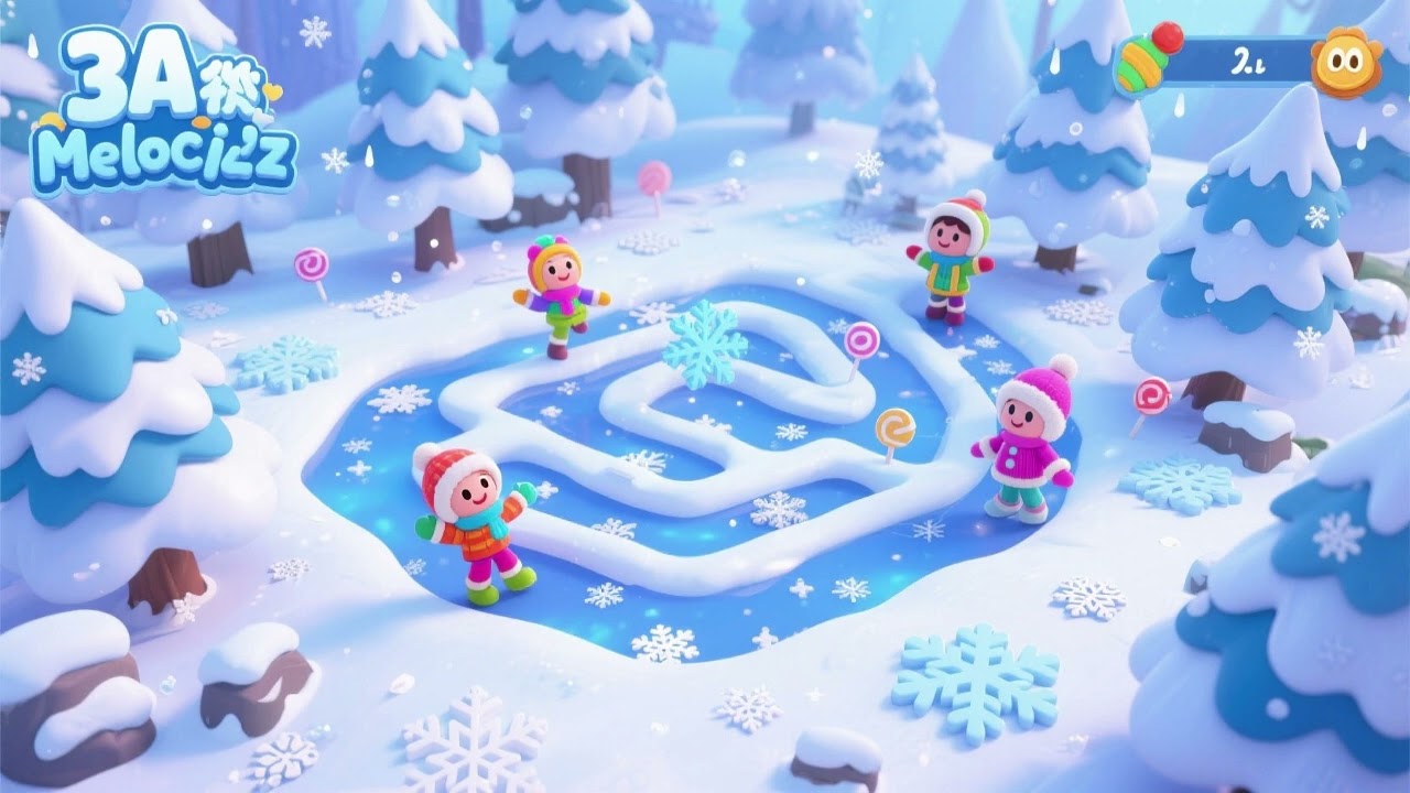 «Зимний мелодичный лабиринт 2 ❄️🎶 | Волшебная детская песенка и зимнее приключение!»