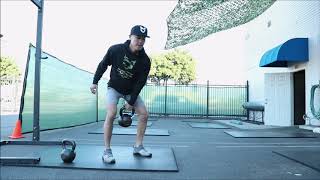 Single Kettlebell Complex: Swing, Snatch, Thruster