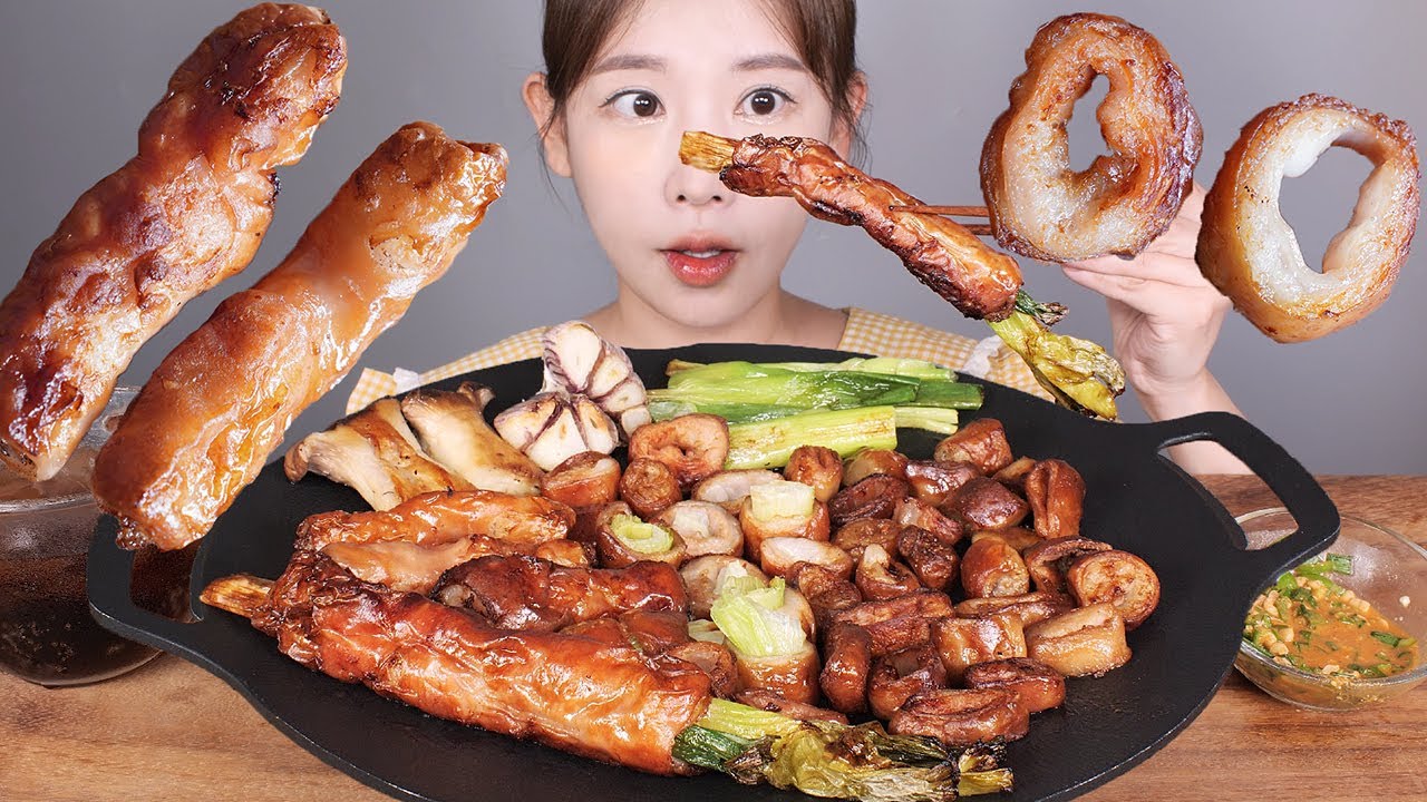 Жареный свининный кишечник [eating show] mukbang korean food