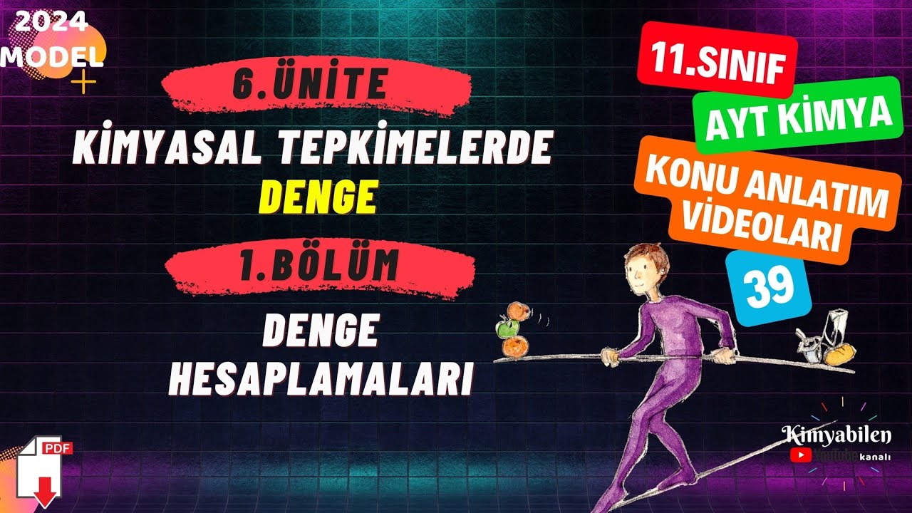 Denge Hesaplamaları - KC DENGE SORU ÇÖZÜMÜ - 11. Sınıf KİMYA - AYT KİMYA