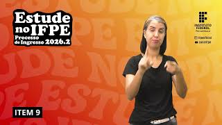 IFPE │Edital - Estude no IFPE 2026.2 - ITEM 9 [LIBRAS]