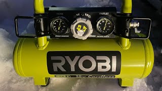 Ryobi Cordless Compressor P739 - Quick Test & Review - DIY 💚 =]