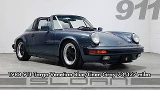 1988 911 Targa Venetian Blue over Linen gray interior