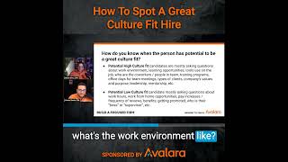 How To Spot A Great Culture Fit Hire #Shorts #FocusedFirm
