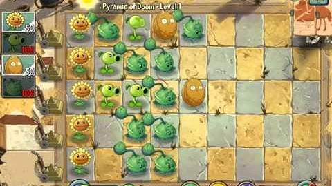 Plants vs  Zombies 2 Pyramid of Doom Level 1 and 2 ios iphone gameplay