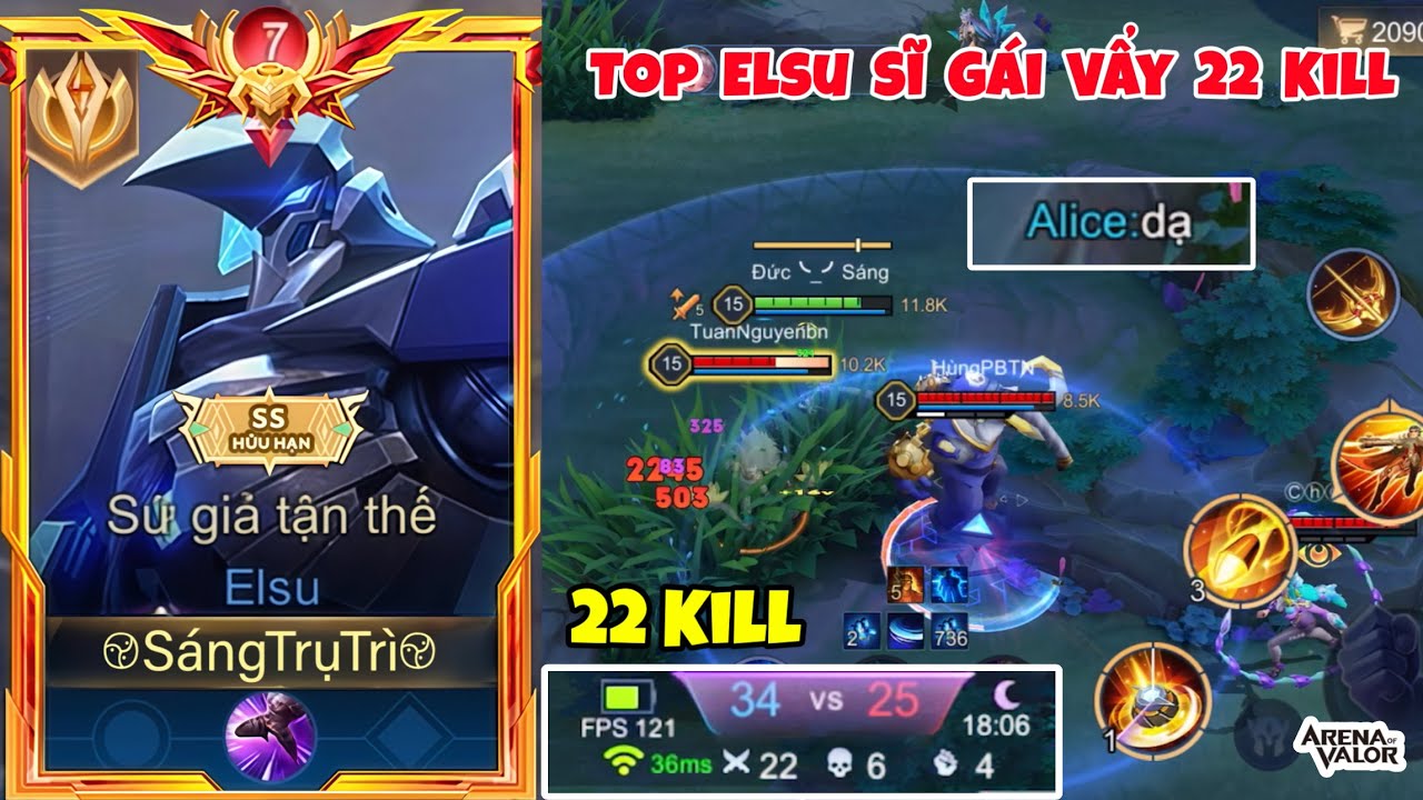 Получил 22 убийства быстро от красивой девушки Sp Top Elsu