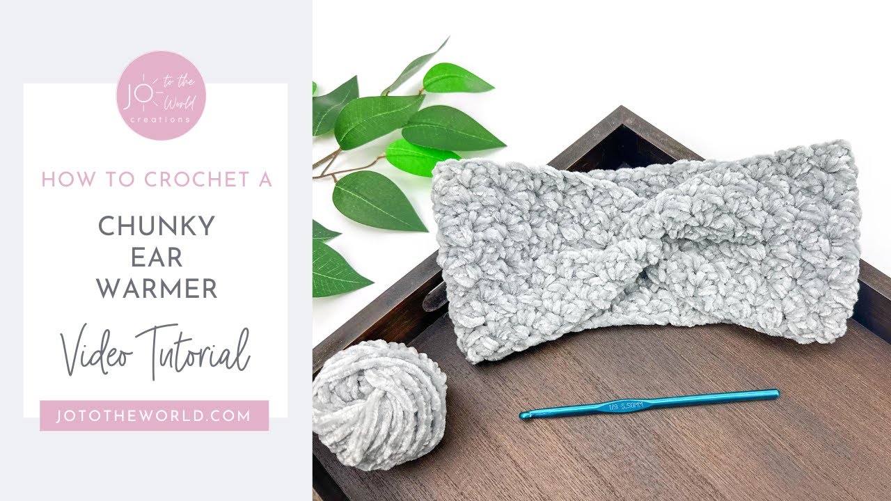 Узор для вязания крючком толстой повязки на ухо | Простой урок по созданию повязки на голову из о...