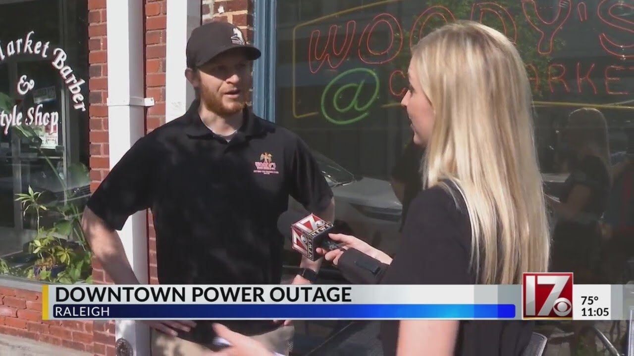 Power back on after hundreds in dark in downtown Raleigh - YouTube