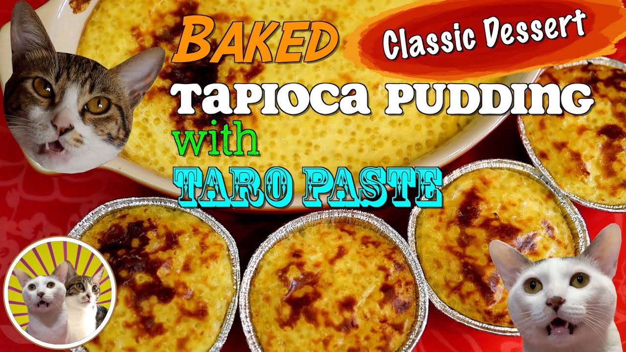 [Hong Kong Recipe]  Baked Tapioca Pudding with Taro Paste ｜Sago Pudding | LetsCookHongKongFood