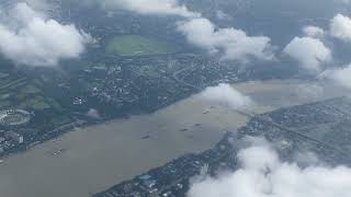 Eden Gardens and Victoria Memorial flight view.