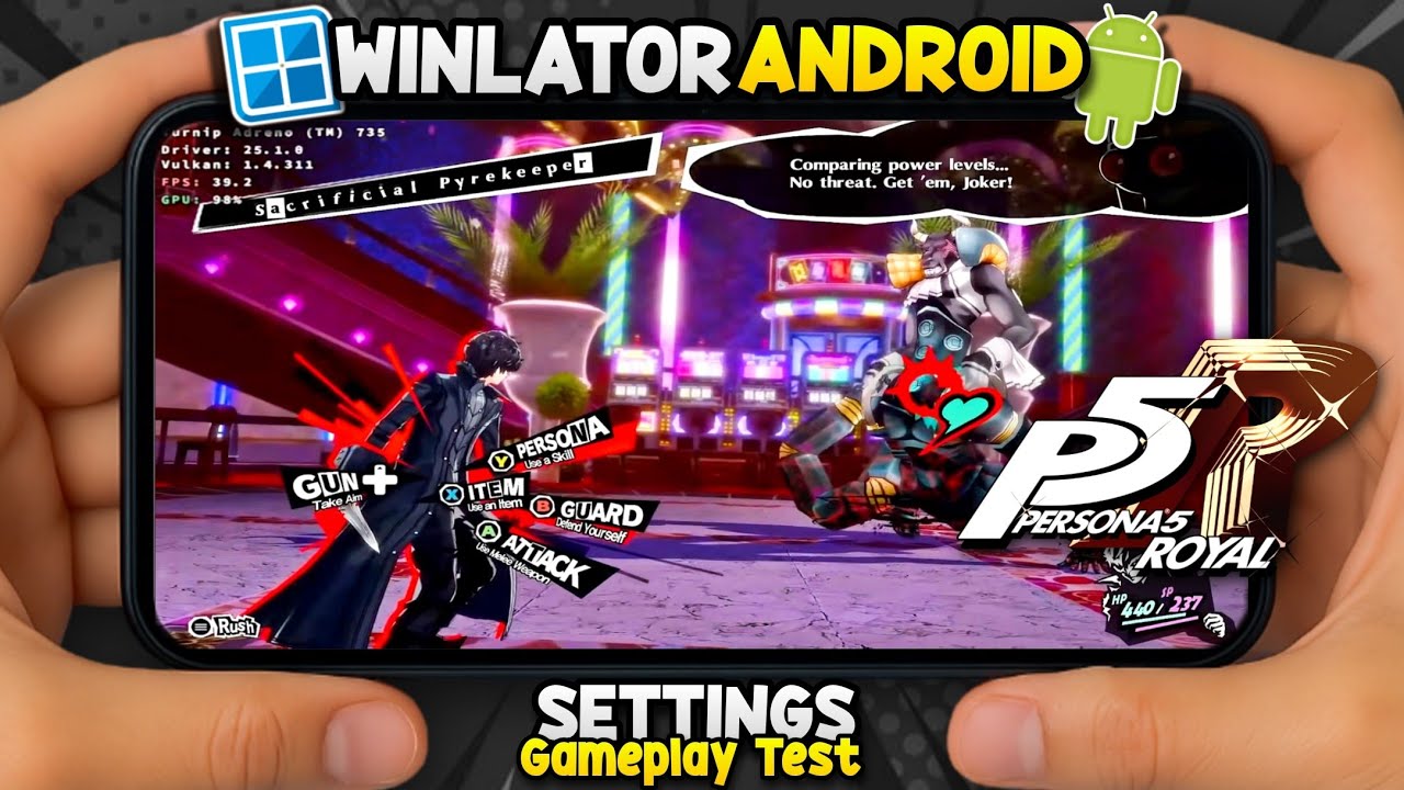 Persona 5 Royal on Android Winlator v11 BETA Gameplay Test | Snapdragon ...