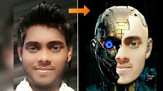 Best Half Robot face mask editing tutorial || photo lab and PicsArt making. screenshot 2