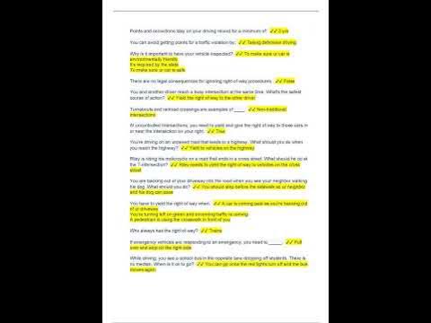 Aceable driving ed Exam Questions and Correct Answers Verified by