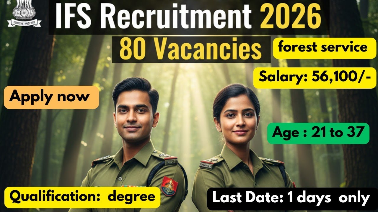 😱Indian Forest Service Recruitment 2026🔥 80 Vacancies | Salary ₹1,00,000 |  IFS Notification | Tamil
