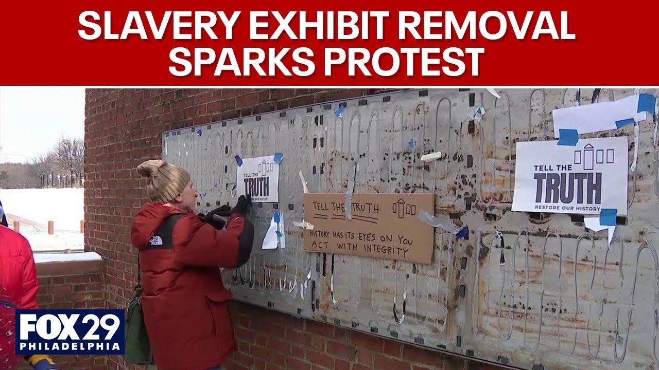 Protest held at President's House after exhibit removed