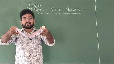 RCC-STRESS BLOCK PARAMETERS LEC-1