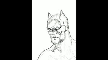 Drawing Batman in Procreate following a Jim Lee Twitch stream