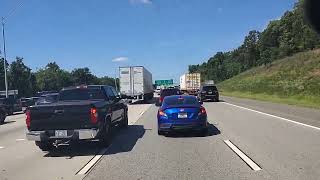 I-85 at exit 58 Concord NC to I-485 to I-77 south to exit 90 Carowinds Saturday June 13 2026
