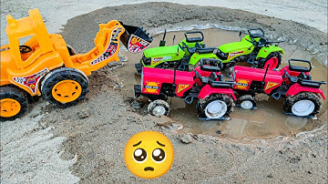 Diy tractor Stuck in mud with mini JCB science project part 19||rv hacks||Cs toy||top Little project