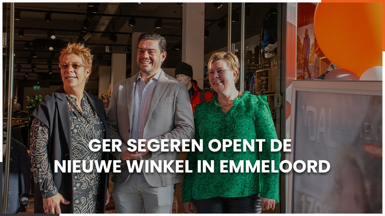 Ger Segeren opent de nieuwe winkel in Emmeloord - YouTube