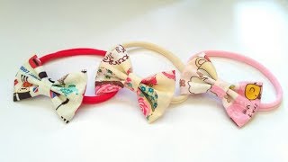 Headband Ideas : Simple Bow Without Sewing With Printed Cotton Fabric | DIY by Elysia Handmade