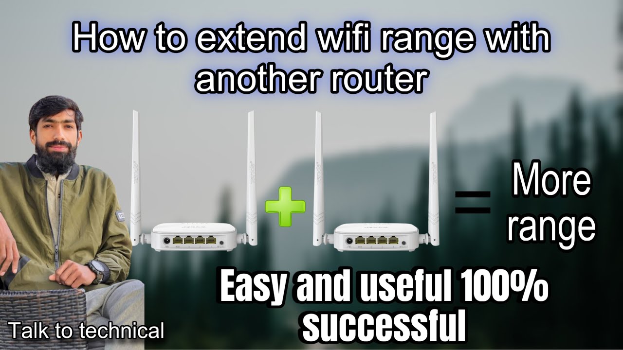 how to extend wifi range with another router - YouTube