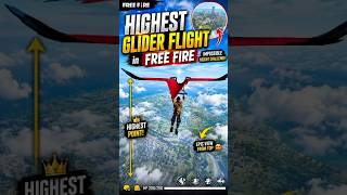 HIGHEST GLIDER FLIGHT in FREE FIRE 😱🚀 | Impossible Height Challenge!#freefire #trending #freefiremax