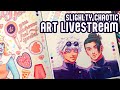 Chill &amp; Draw Livestream | August Monthly Faves Sketchbook Spread