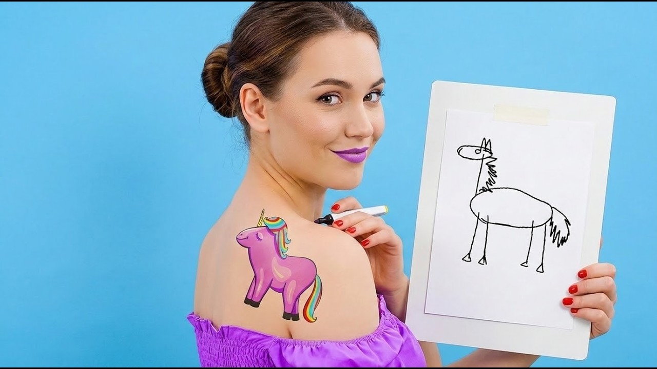 WHO DRAWS IT BETTER? || Cool Art Hacks And Creative Drawing Challenges ...
