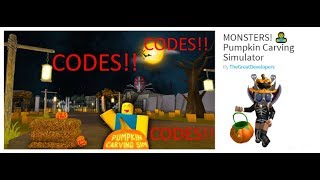 **CODES** Pumpkin Carving Simulator!!!
