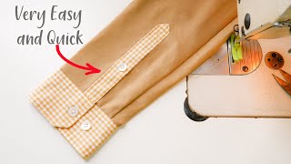 Sewing Trick | How To Sew Shirt Sleeve Placket Easily And Quick | Thuy Sewing