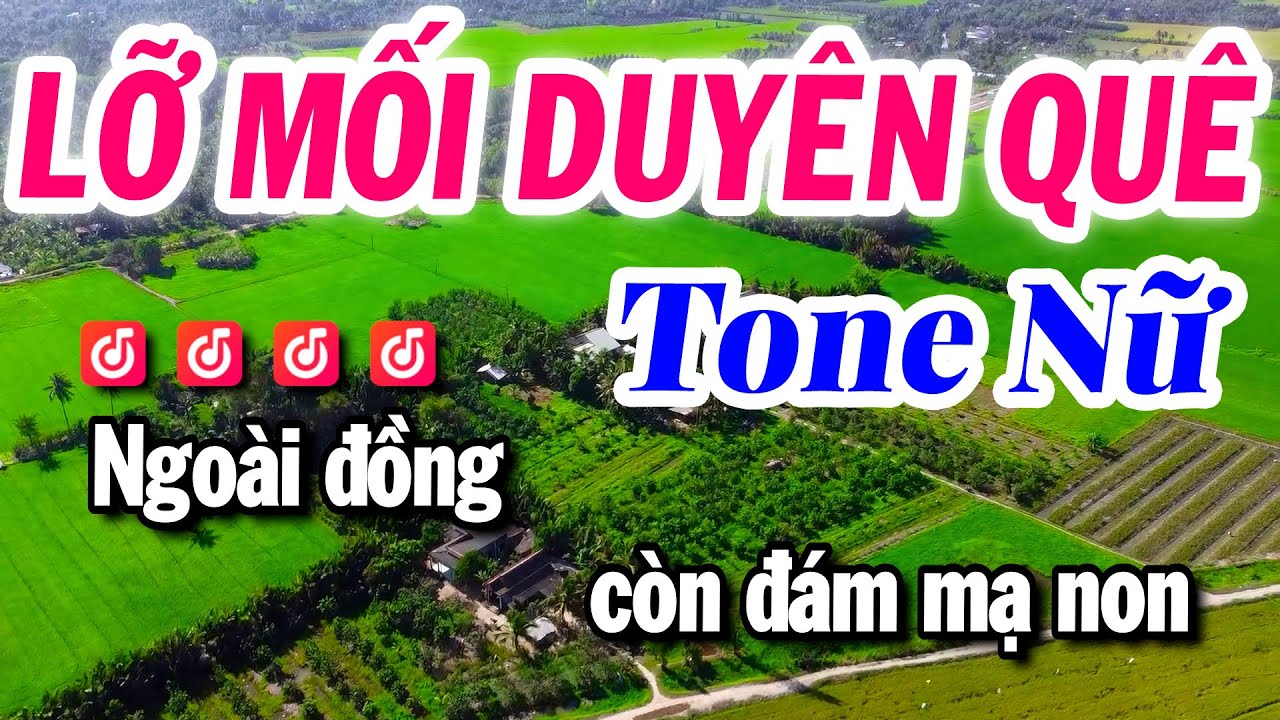 Karaoke Lỡ Mối Duyên Quê Tone Nữ Cha Cha Beat Mới Nhất | Karaoke Tuyết Nhi 2024