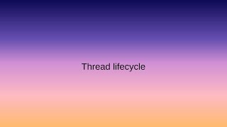 Thread lifecycle (Tamil)