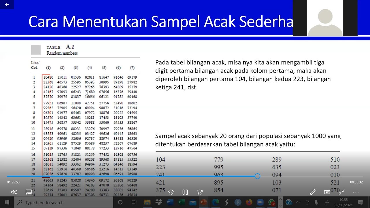 TSS Pengantar Statmat Teori Peluang dan Simple Random Sampling - YouTube