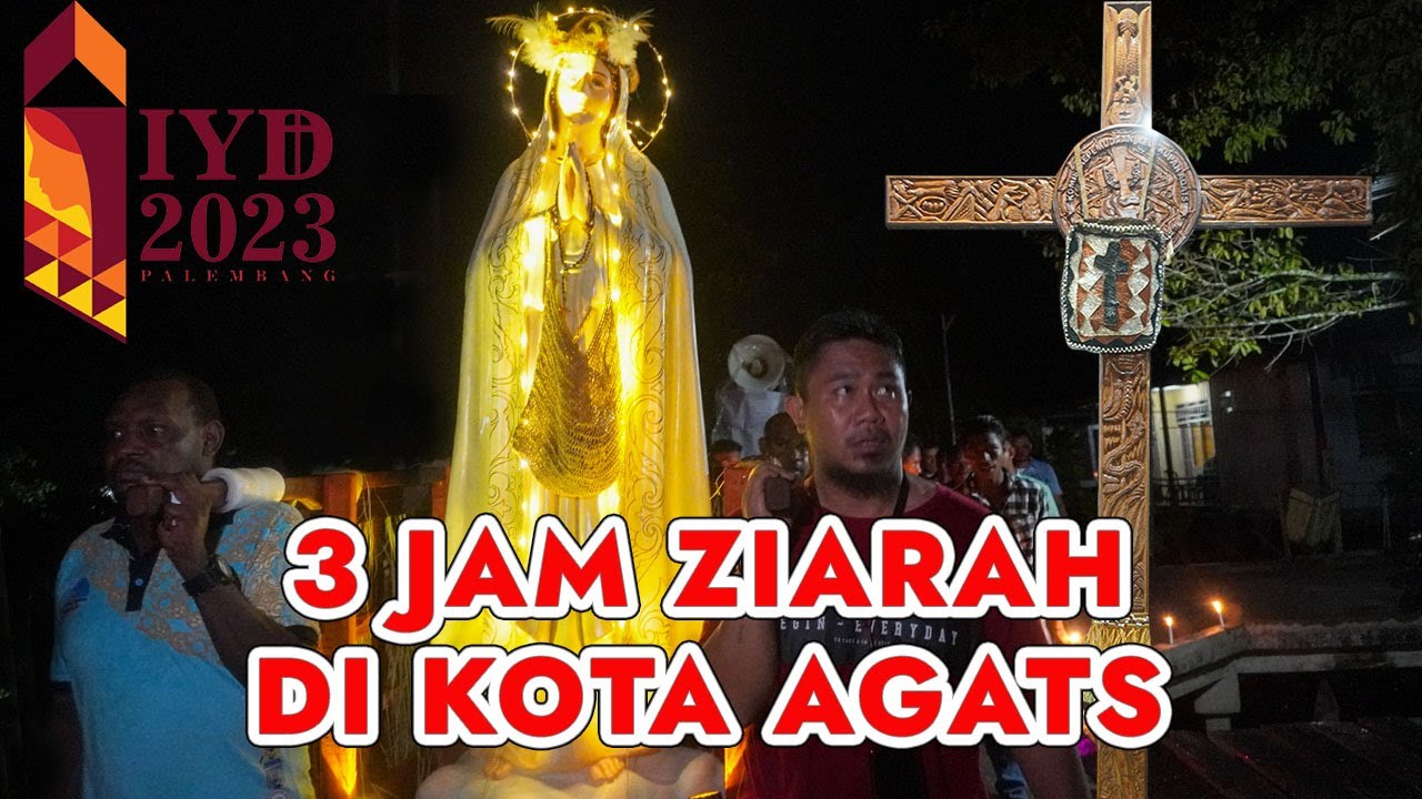 Perarakan Salib IYD dan Bunda Maria keliling kota Agats