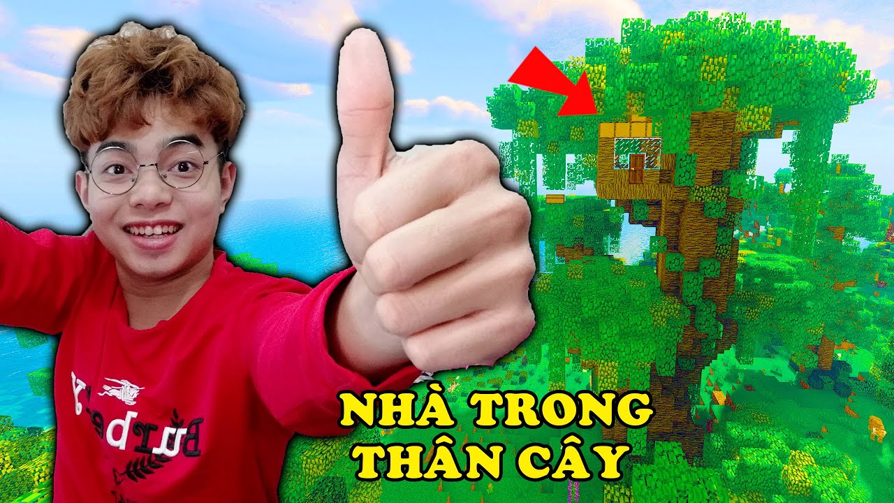 Ngôi Nhà Trong Thân Cây của ThắnG Tê Tê Sinh Tồn Ngoài Đảo Hoang 100 Days Deserted Island Minecraft