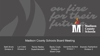 Madison County Board of Education Meeting - September 11th 2025