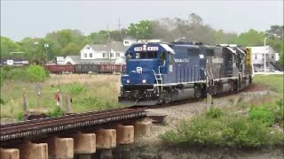 Three GP40-2s haul FEC train 111 across the St. Augustine bridge!