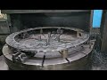 Machining large chain sprockets.