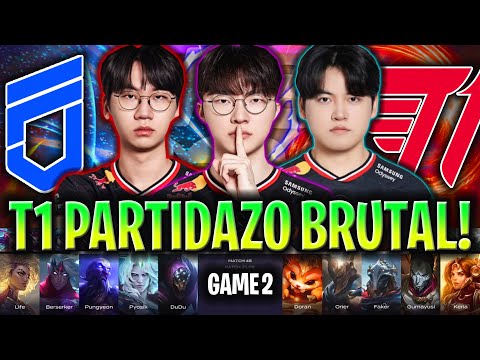 T1 ACTIVA EL MODO CAMPEÓN DEL MUNDO!😱PARTIDAZO!🔥 | T1 vs DNF GAME 2 LCK SPRING 2025 EN ESPAÑOL