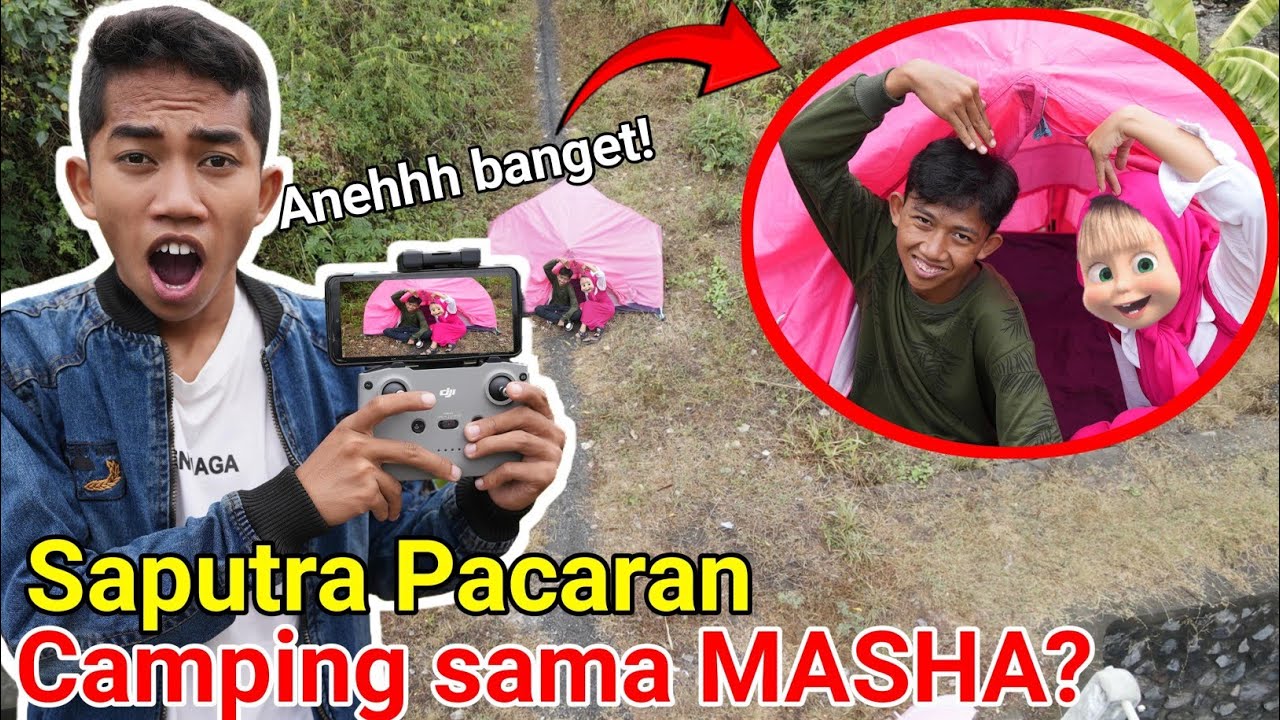 SAPUTRA Pacaran Sama MASHA Diam2 CAMPING DIHUTAN TERTANGKAP DRONE?! Jelas Banget! | Mikael TubeHD
