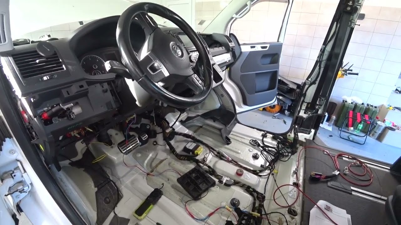 Установка 2-ой АКБ на vw T5 GP, MultiControl таймер vebasto, сухой фен Eberspächer D4.