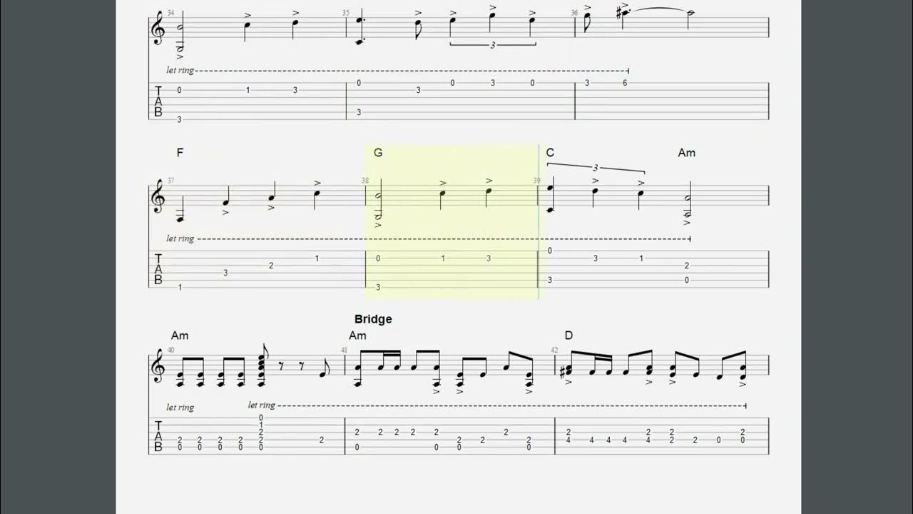 APACHE EASY Fingerstyle Guitar Tab With PDF Download YouTube